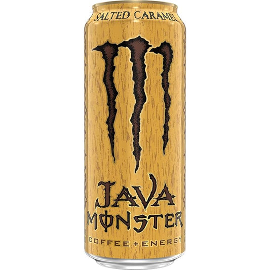 Monster Energy Java Monster Salted Caramel, Coffee + Energy Drink, 15 Fl Oz (Pack of 12)