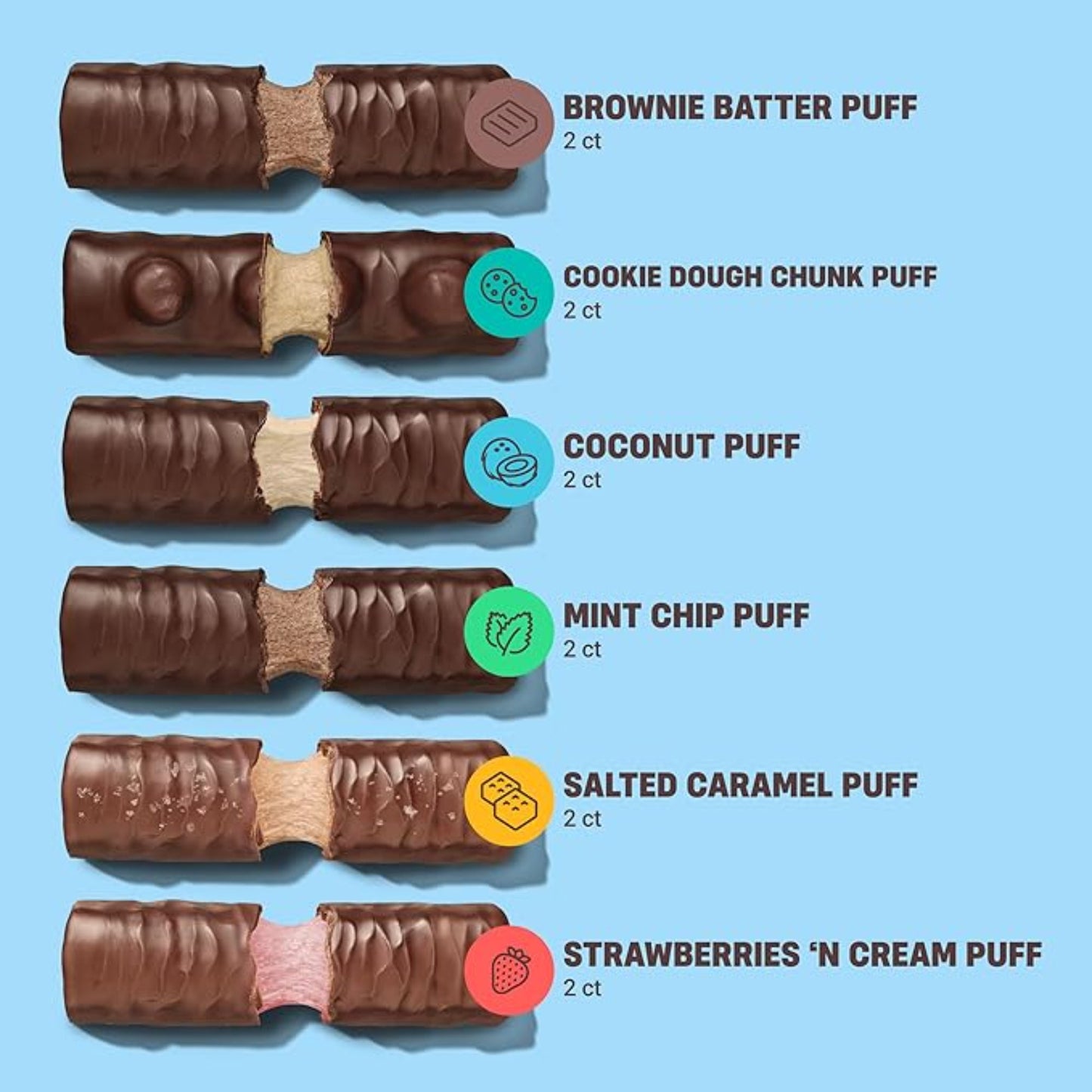 Built Bar Puff Protein Bars Variety Pack 12 Pack