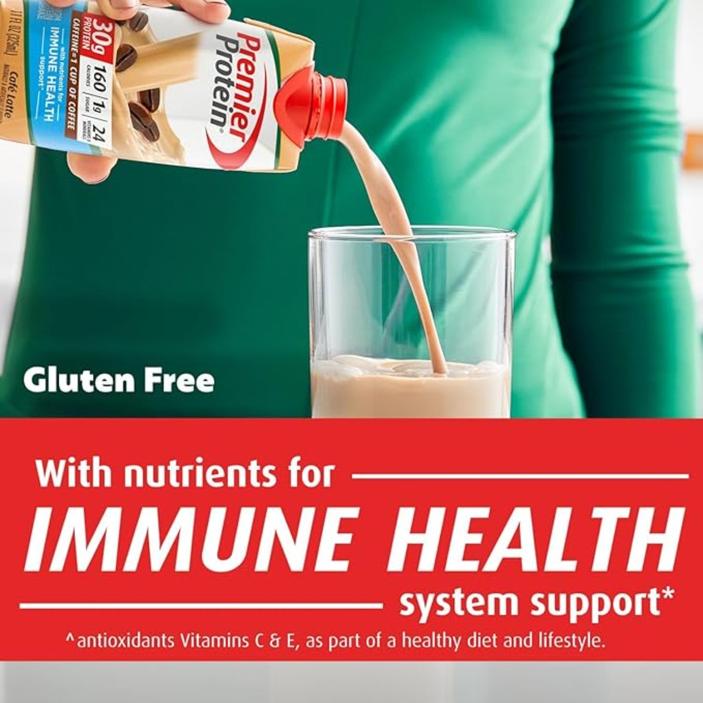 Premier Protein Protein Shake, Cafe Latte, 30g Protein, 1g Sugar, 11 fl oz Pack of 12