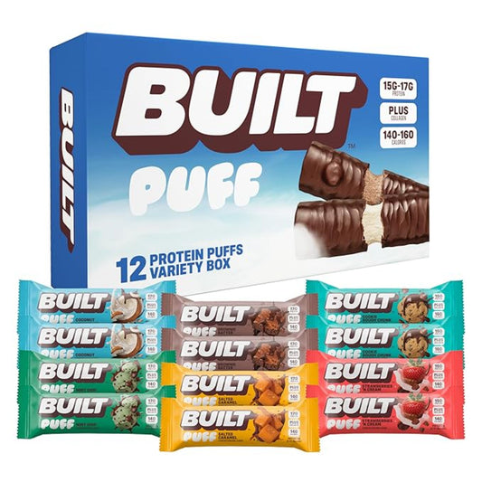 Built Bar Puff Protein Bars Variety Pack 12 Pack