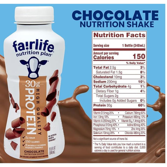 Niro Assortment | Fairlife Protein Shakes, Pack Of 8 - Chocolate Fairlife Shake 11.5 Oz Each - Premium Fairlife Protein Shake With Beverage Sleeve
