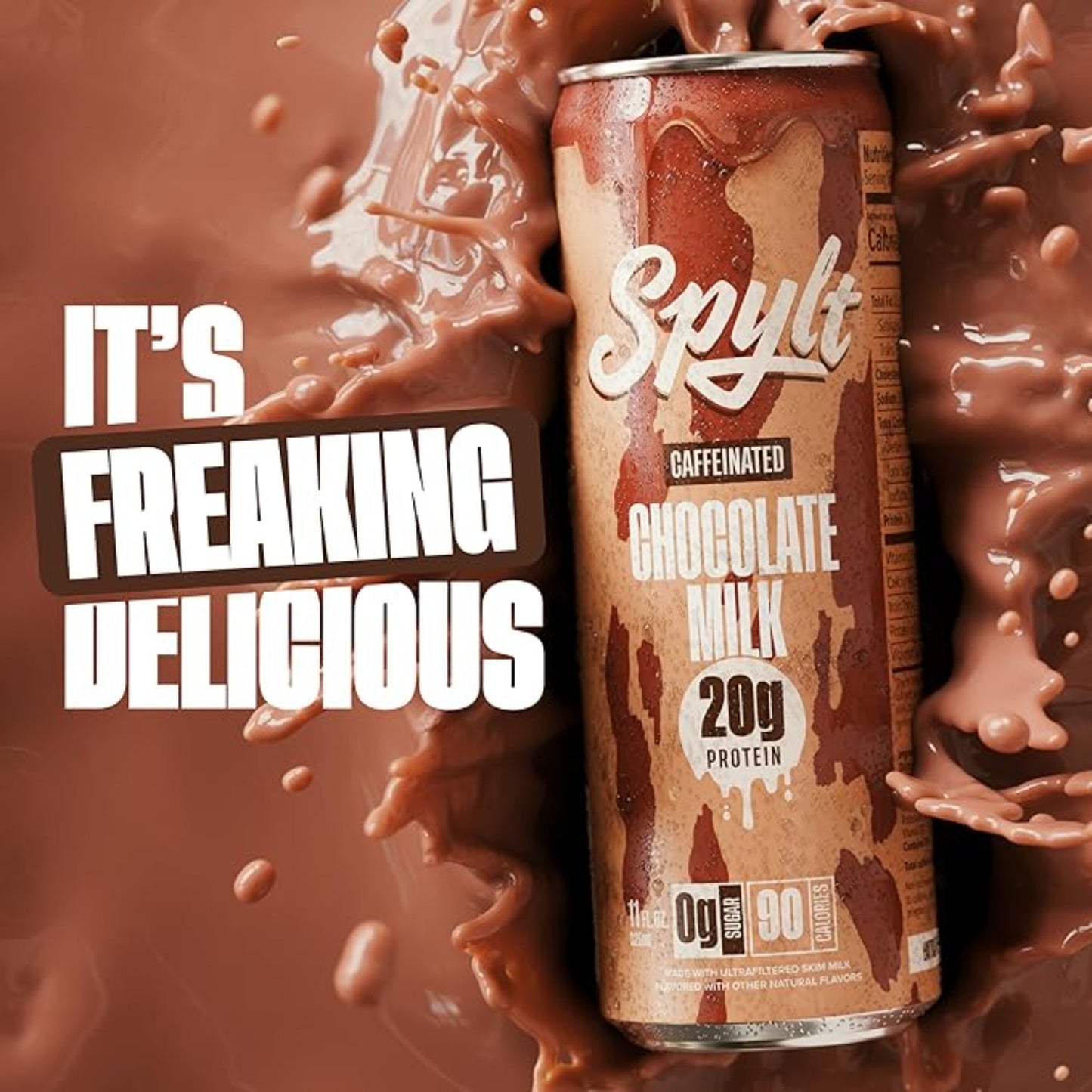 High Protein Milk - 6 Flavor Variety Pack with 60mg Caffeine & 20g Protein - 90 Calories, Ready to Drink, Sugar Free, Lactose Free Milk, Perfect for Workout Recovery & Afternoon Pick Me Up - 12 Count